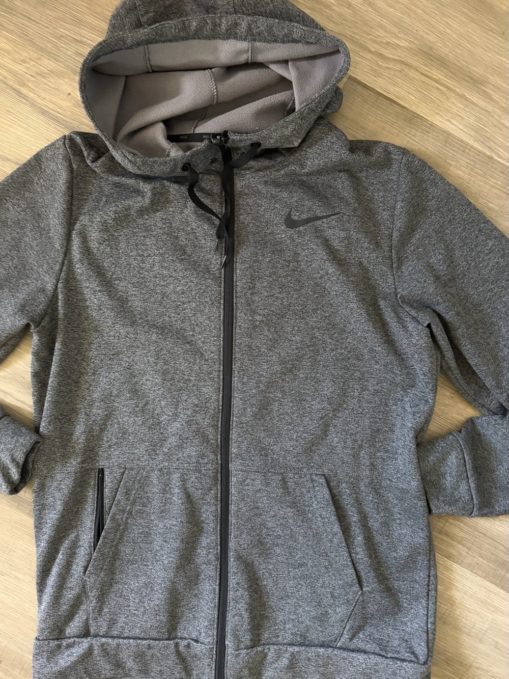 Nike Men's Heather Gray Performance Full-Zip Hooded Jacket
